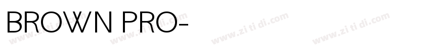 BROWN PRO字体转换
